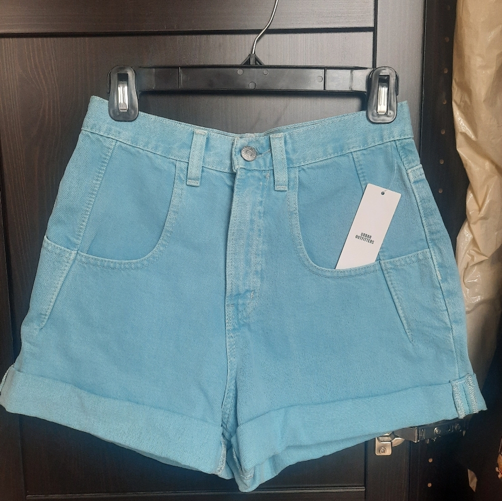 BDG Blue Denim Cuffed Shorts